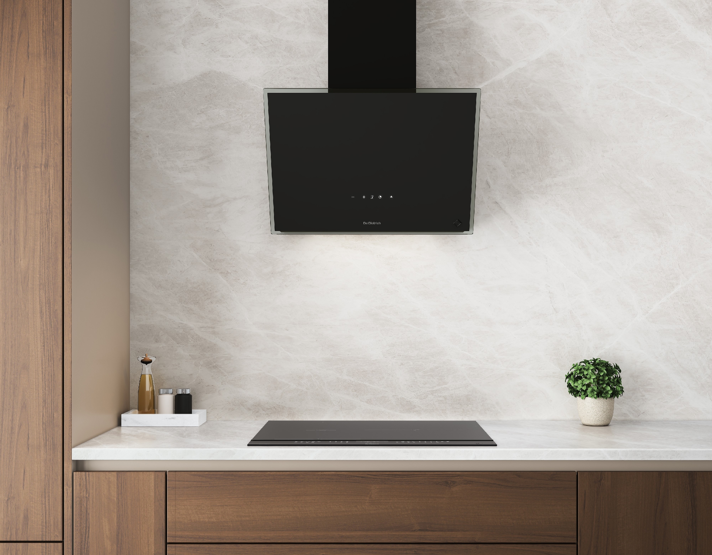 Odsavač par De Dietrich DHV4674B v provedení Infinite Black