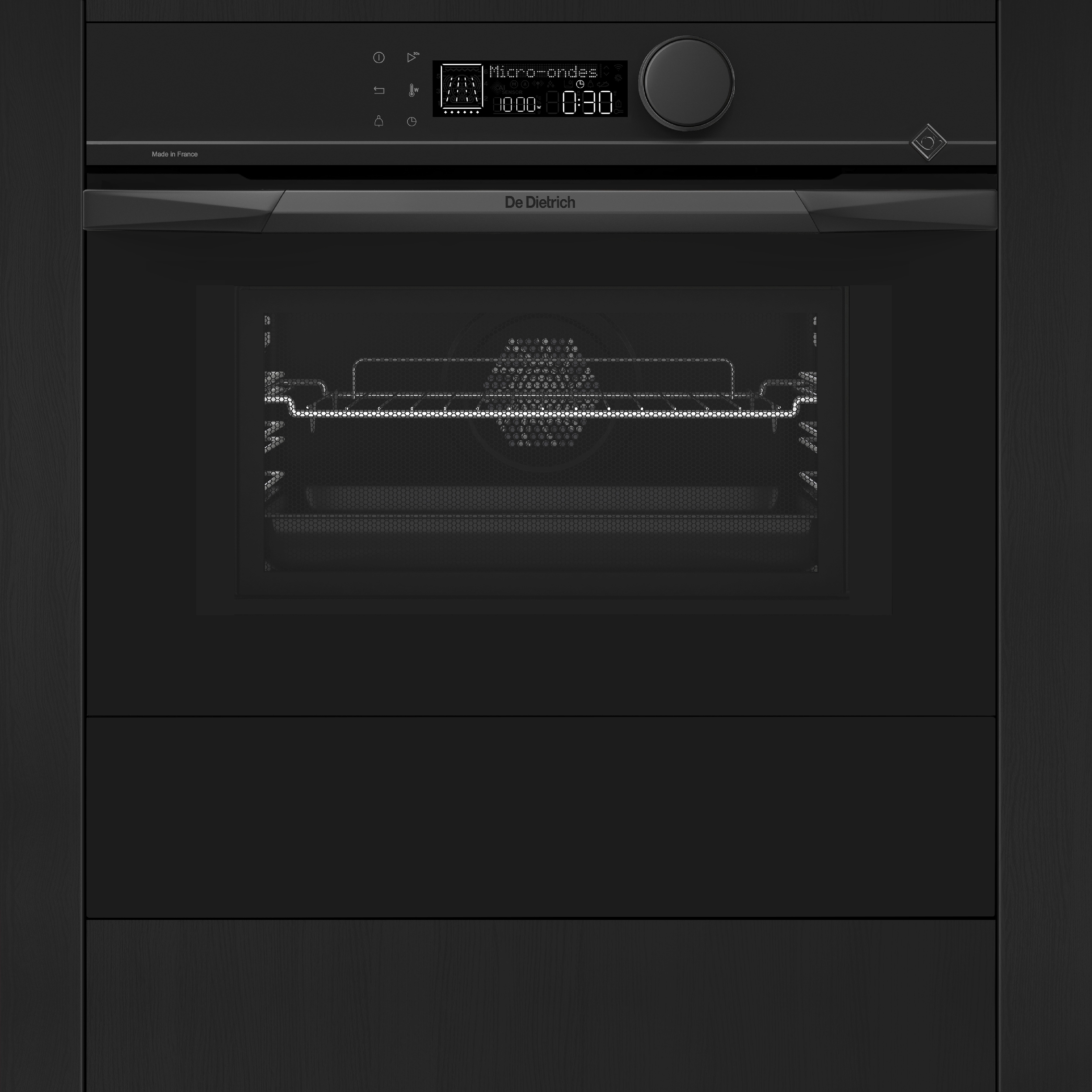 Neohřevná zásuvka De Dietrich DWD4800B umístěná k troubě De Dietrich